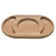TABUA DE MADEIRA TECA OVAL PARA PETISCO NATURAL 240X150X15 TRAMONTINA