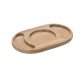TABUA DE MADEIRA TECA OVAL PARA PETISCO NATURAL 240X150X15 TRAMONTINA