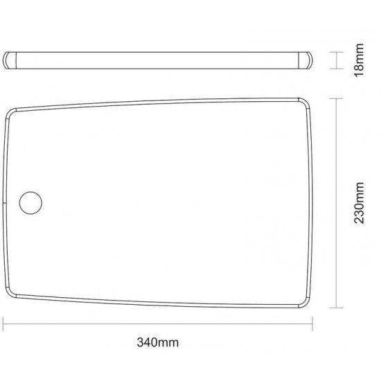 TÁBUA RETANGULAR TRAMONTINA KITCHEN EM MADEIRA TECA 34X23 CM