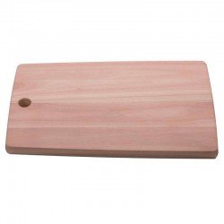 TÁBUA TRAMONTINA RETANGULAR EM MADEIRA EUCALIPTO COM FURO 34X23 CM TRAMONTINA