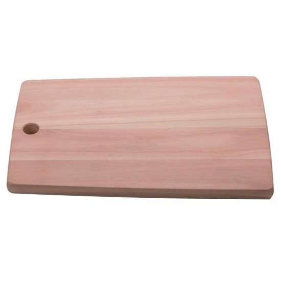 TÁBUA TRAMONTINA RETANGULAR EM MADEIRA EUCALIPTO COM FURO 34X23 CM TRAMONTINA