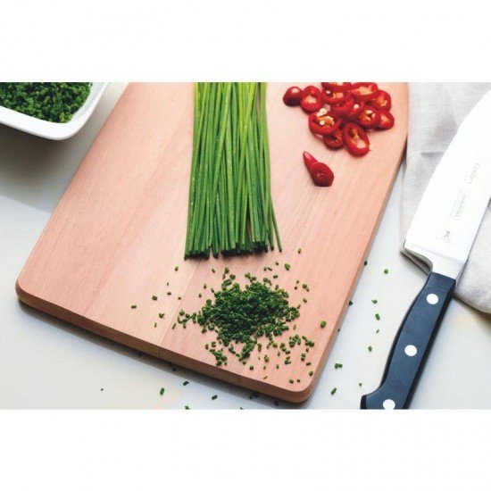 TÁBUA TRAMONTINA RETANGULAR EM MADEIRA EUCALIPTO COM FURO 34X23 CM TRAMONTINA