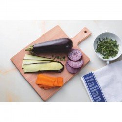 TÁBUA TRAMONTINA RETANGULAR EM MADEIRA EUCALIPTO COM CABO E FURO 34X23 CM TRAMONTINA