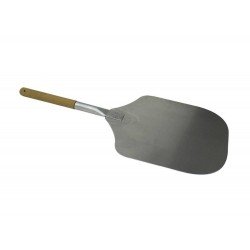 PA DE MADEIRA GOIABAO COM CABO CURTO E ESPATULA DE ALUMINIO PARA PIZZA NATURAL TRAMONTINA