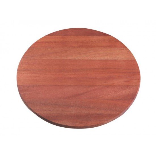 TABUA DE MADEIRA MOGNO AFRICANO REDONDA PARA SERVIR ENVERNIZADO OLEO 350MM TRAMONTINA