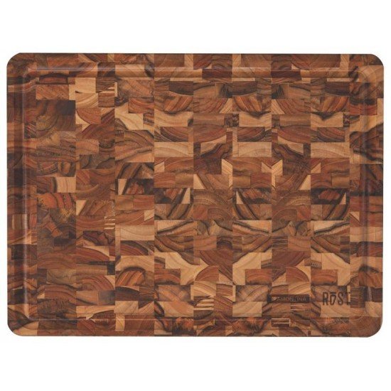 TÁBUA TRAMONTINA ROST CUBUS EM MADEIRA JATOBÁ MESCLADA COM ACABAMENTO ÓLEO 45X34 CM