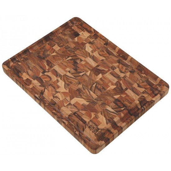 TÁBUA TRAMONTINA ROST CUBUS EM MADEIRA JATOBÁ MESCLADA COM ACABAMENTO ÓLEO 45X34 CM