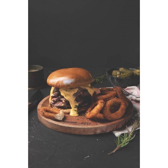 PRATO TRAMONTINA ROST PARA SERVIR EM MADEIRA JATOBÁ MESCLADA COM ACABAMENTO ÓLEO 25 CM