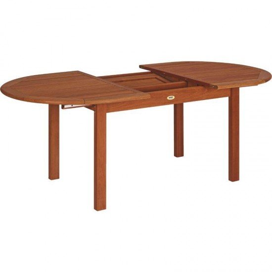 MESA DE MADEIRA JATOBA OVAL FITT ECO BLINDAGE 2000X1000X750 NATURAL