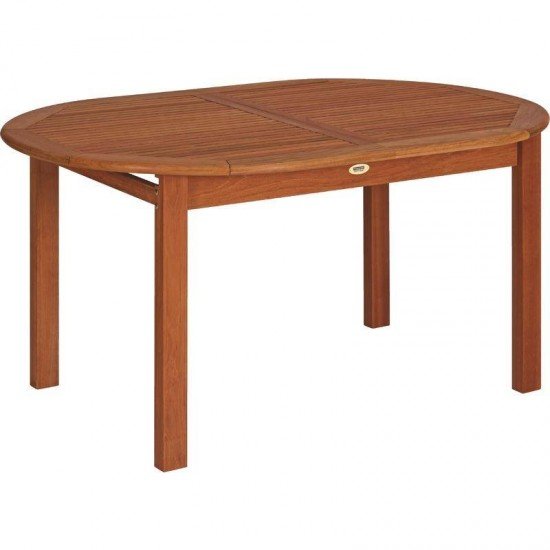 MESA DE MADEIRA JATOBA OVAL FITT ECO BLINDAGE 2000X1000X750 NATURAL