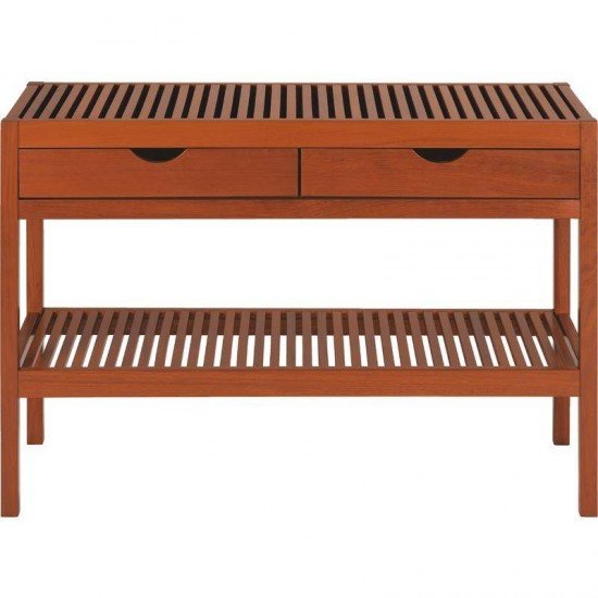 APARADOR COM GAVETA DE MADEIRA JATOBA FITT ECO BLINDAGE