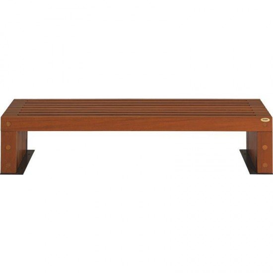 BANCO DE MADEIRA GARAPEIRA SEM ENCOSTO 3 LUGARES HUDSON ENVERNIZADO TRAMONTINA