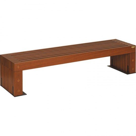 BANCO DE MADEIRA GARAPEIRA SEM ENCOSTO 3 LUGARES HUDSON ENVERNIZADO TRAMONTINA