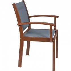 CADEIRA DE MADEIRA TRAMONTINA EM JATOBA ECO BLINDAGE COM BRACOS COM TELA