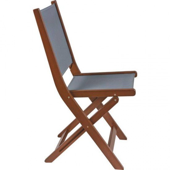 CADEIRA DOBRAVEL DE MADEIRA JATOBA FITT COM ASSENTO E ENCOSTO EM TELA ENVERNIZADO