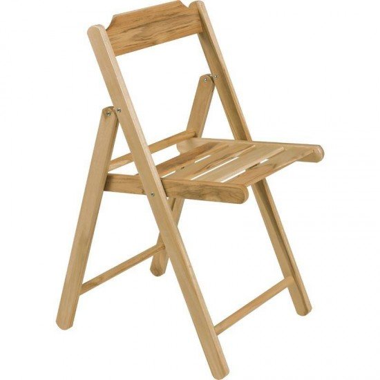 CADEIRA DOBRAVEL DE MADEIRA TECA BEER ENVERNIZADO INCOLOR