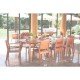 MESA DE MADEIRA MUIRACATIARA RETANGULAR TOSCANA ECO CLEAR 8 LUGARES 2588X100X750MM