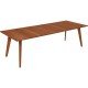 MESA DE MADEIRA MUIRACATIARA RETANGULAR TOSCANA ECO CLEAR 8 LUGARES 2588X100X750MM