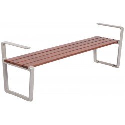 BANCO DE MADEIRA URBAN SENA MADEIRA CUMARU FSCENVERN E ESTRUTURA DE ALUMINIO 3 LUGARES TRAMONTINA