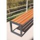 BANCO DE MADEIRA GARAPEIRA RETAN  SEM ENCOSTO COM BASE METALICA URBAN HIGHLINE ECO CLEAR TRAMONTINA