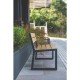 BANCO DE MADEIRA GARAPEIRA RETAN COM ENCOSTO COM BASE METALICA URBAN HIGHLINE ECO CLEAR TRAMONTINA