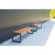 BANCO DE MADEIRA GARAPEIRA RETAN SEM ENCOSTO COM BASE METALICA URBAN HIGHLINE ECO CLEAR TRAMONTINA