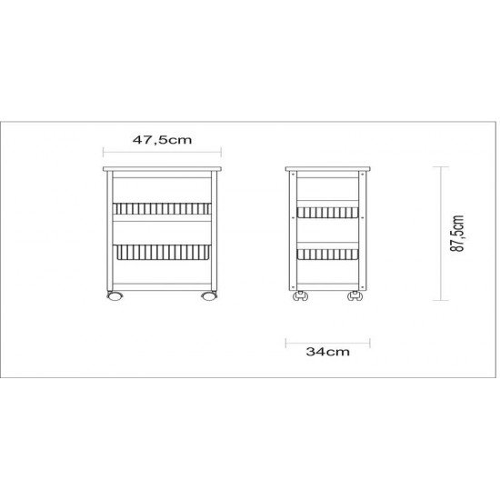 CARRO DE CHURRASCO TRAMONTINA EM MADEIRA TECA