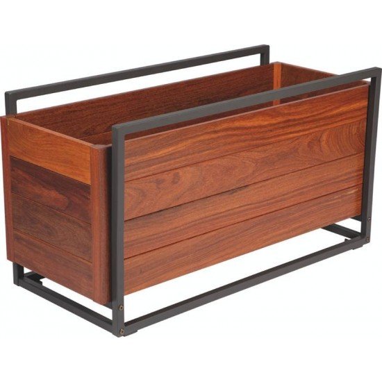 FLOREIRA BAIXA RAMBLAS EM MADEIRA CUMARU COM ESTRUTURA EM ACO CARBONO 950 CM TRAMONTINA