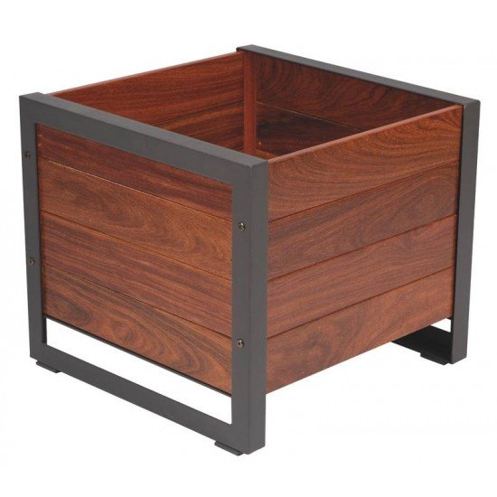 FLOREIRA BAIXA HIGHLINE EM MADEIRA CUMARU COM ESTRUTURA EM ACO CARBONO 520 CM TRAMONTINA