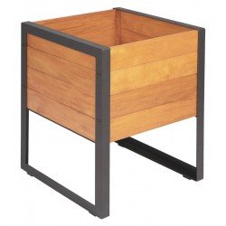 FLOREIRA ALTA HIGHLINE EM MADEIRA GARAPEIRA COM ESTRUTURA EM ACO CARBONO 520 CM TRAMONTINA