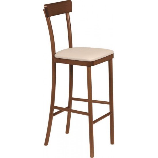 BANCO ALTO VIENA COM ESTOFADO BEGE AMENDOA TRAMONTINA