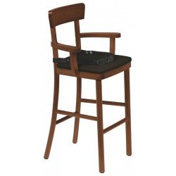 CADEIRA INFANTIL COM ESTOFADO PRETO AMENDOA TRAMONTINA