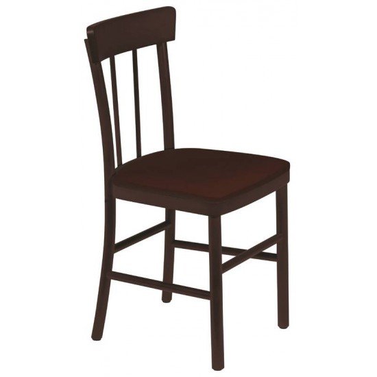 CADEIRA DE MADEIRA DANUBIO EM TAUARI TABACO SEM BRACOS COM ESTOFADO CAFE TRAMONTINA