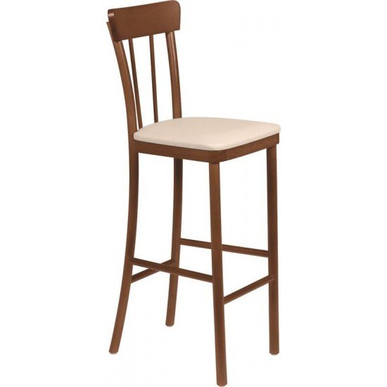 BANCO ALTO VIENA DANUBIO COM ESTOFADO BEGE AMENDOA TRAMONTINA