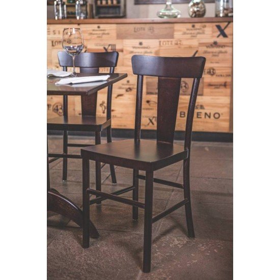 CADEIRA DE MADEIRA ADELE EM TAUARI TABACO SEM BRACOS TRAMONTINA