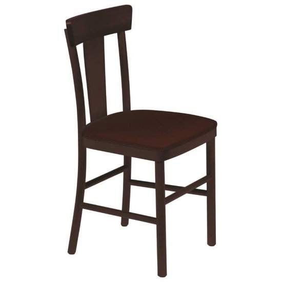 CADEIRA VIENA ADELE SEM BRACOS COM ESTOFADO CAFE TABACO TRAMONTINA