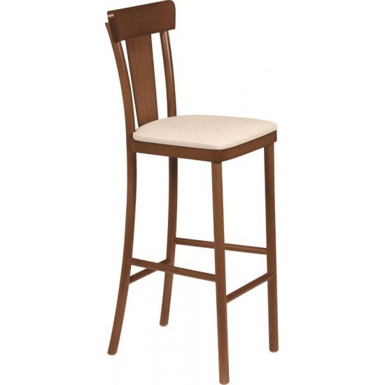 BANCO ALTO VIENA ADELE COM ESTOFADO BEGE AMENDOA TRAMONTINA