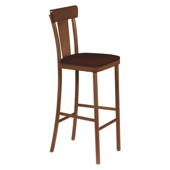 BANCO ALTO VIENA ADELE COM ESTOFADO CAFE AMENDOA TRAMONTINA