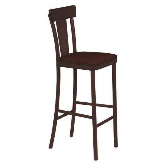 BANCO ALTO VIENA ADELE COM ESTOFADO CAFE TABACO TRAMONTINA