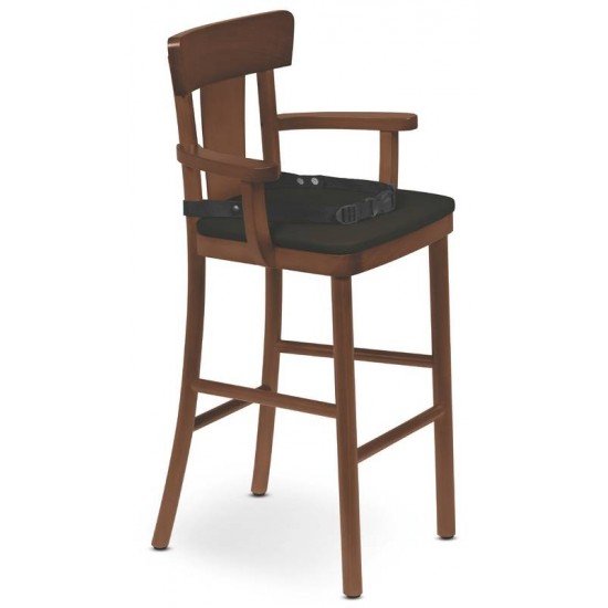 CADEIRA VIENA ADELE INFANTIL COM ESTOFADO PRETO AMENDOA TRAMONTINA