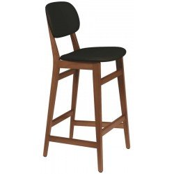 BANCO ALTO LONDON COM ESTOFADO PRETO AMENDOA TRAMONTINA