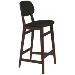 BANCO ALTO LONDON COM ESTOFADO PRETO TABACO TRAMONTINA