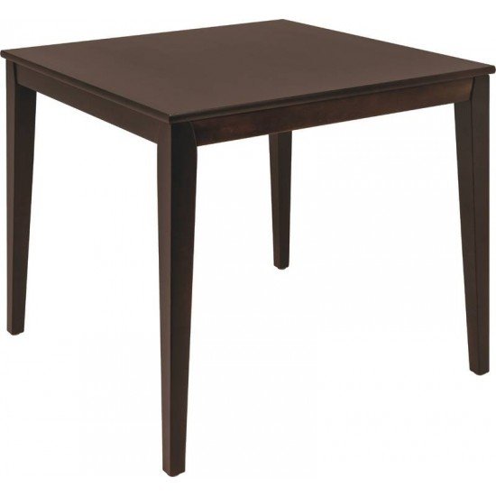 MESA DE MADEIRA LONDON QUADRADA EM TAUARI TABACO 4 LUGARES 80 CM TRAMONTINA