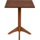 MESA DE MADEIRA TRAMONTINA LONDON COLUNA CENTRAL QUADRADA EM TAUARÍ AMÊNDOA 4 LUGARES 60 CM