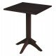 MESA DE MADEIRA LONDON COLUNA CENTRAL QUADRADA EM TAUARI TABACO 4 LUGARES 60 CM TRAMONTINA