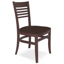 CADEIRA DE MADEIRA MARIE EM TAUARI TABACO DE BRACOS COM ESTOFADO CAFE TRAMONTINA