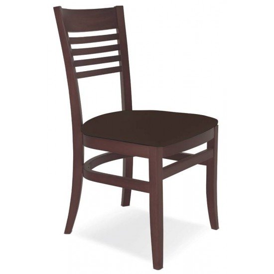 CADEIRA DE MADEIRA MARIE EM TAUARI TABACO DE BRACOS COM ESTOFADO CAFE TRAMONTINA