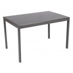 MESA RETANGULAR BARCELONA EM MULTILAMINADO GRAFITE C BASE EM ACO ACAB GRAFITE 120X80 CM TRAMONTINA