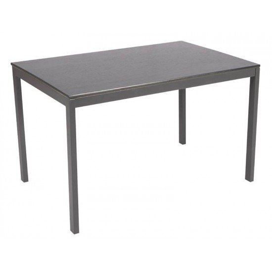 MESA RETANGULAR BARCELONA EM MULTILAMINADO GRAFITE C BASE EM ACO ACAB GRAFITE 120X80 CM TRAMONTINA