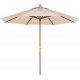 OMBRELONE TRAMONTINA EM MADEIRA E POLIÉSTER BEGE SEM BASE 3,0M